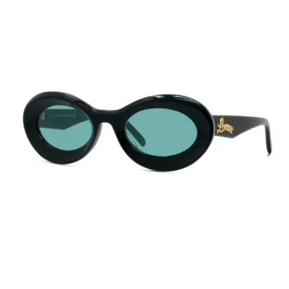 Loewe LW40110U 01V 50 CURVY Black Gold Sunglasses LW40110U Shop LOEWE LW40110U oval sunglasses - Yellow on Rinascente main image 2